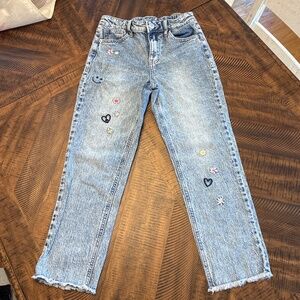 Girls ankle length straight leg jeans
